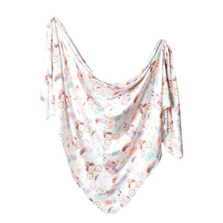 Copper pearl knit swaddle blanket