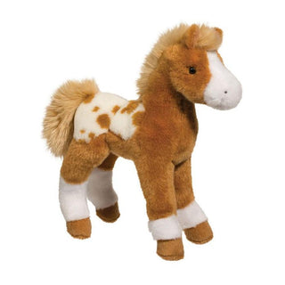 Freckles Gold Appaloosa Foal stuffed animal with sunny palomino coat, brown spots, white blaze, and fluffy mane