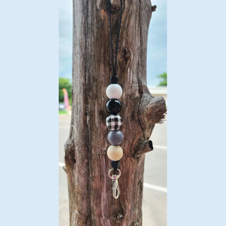 gray buffalo plaid freshie hanger