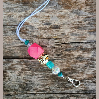 hot pink leopard freshie hanger