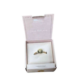 Gold Ring Initials E
