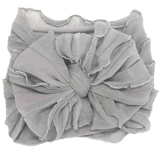 gray ruffled headband
