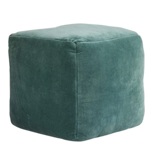 Green Velvet Pouf