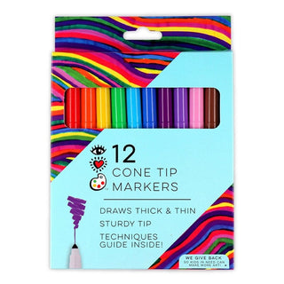 Bright Stripes Arts & Crafts I Heart Art Cone Tip Markers