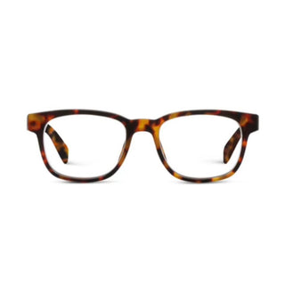 Kent classic tortoiseshell square reading glasses in amber caramel and brown
