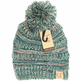 Kids CC Beanie-Solid With Pom