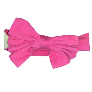 Knit Bow Headband-Bubblegum Pink