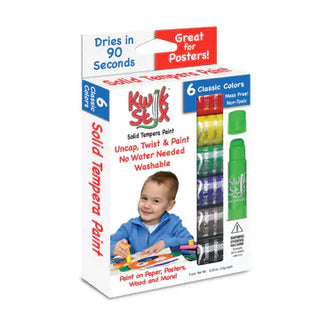Kwik Stix Tempera Paint 6 Colors No water needed