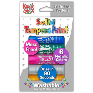 Kwik Stix Tempera Paint 6 Metalix Color Mess Free