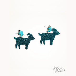 Lamb earrings turquoise