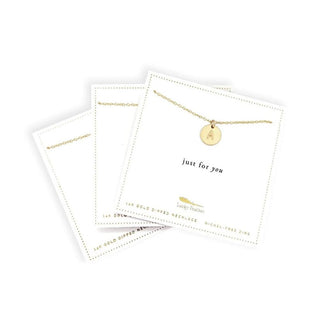 Gold Letter Disc Necklace