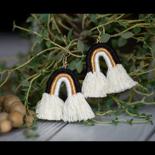 Macrame Rainbow Earrings