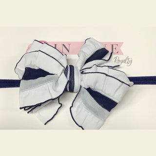 Mini Ruffled Navy Headband