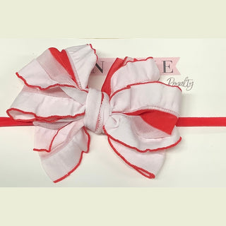Mini Ruffled Navy Headband