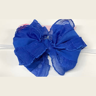 Mini Ruffled Navy Headband