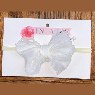 Mini Ruffled Navy Headband