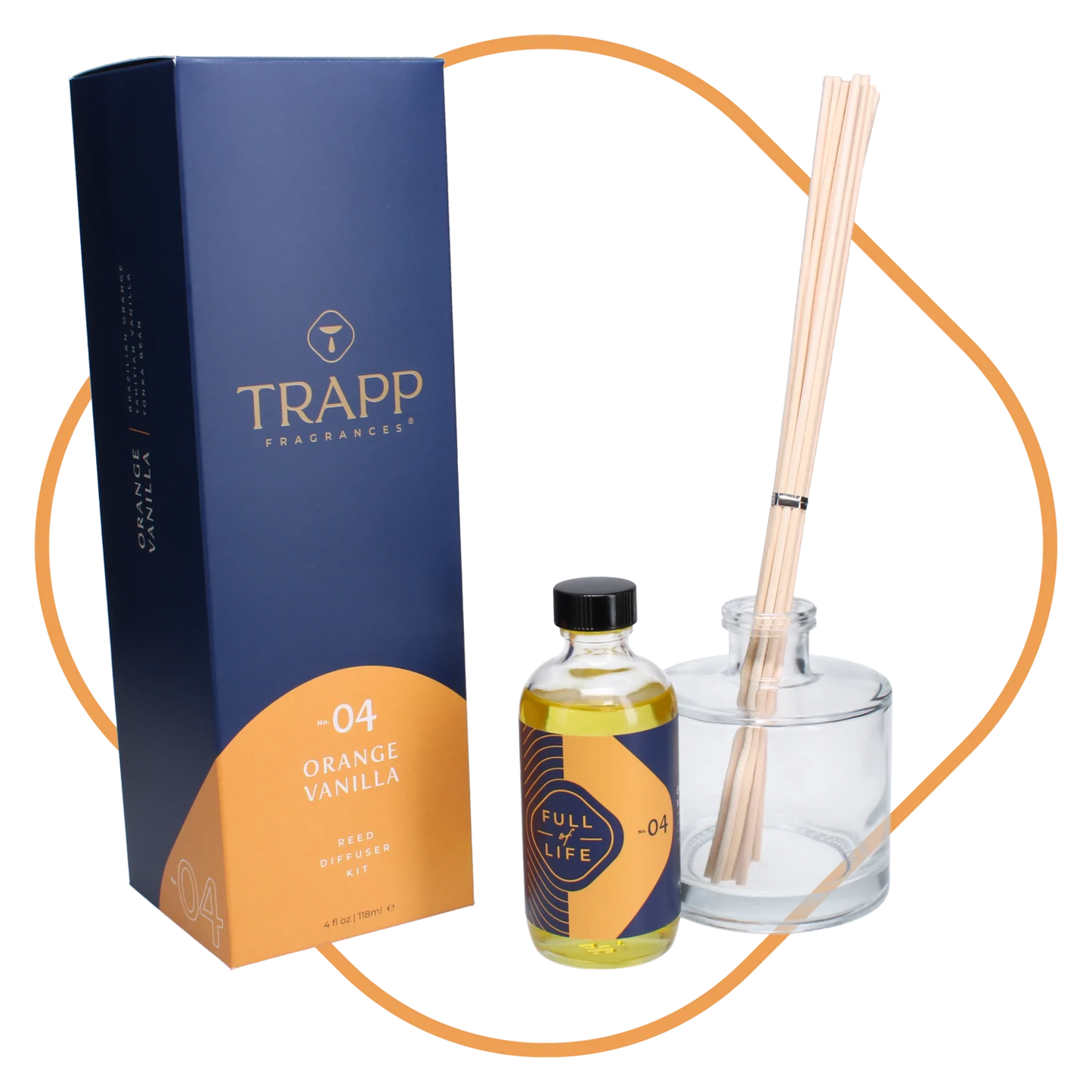 No. 04 Orange Vanilla 4 oz. Reed Diffuser Kit