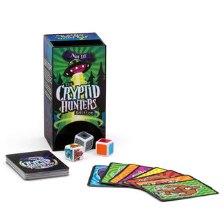 Not It! Cryptid Hunters Edition board game box with dice and cards showing Bigfoot illustration