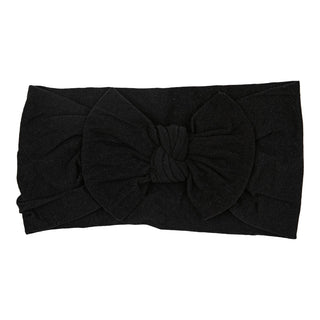 Nylon Bow Head Wrap -Onyx Black