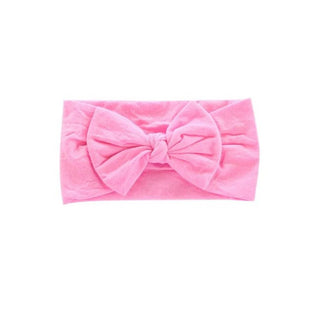 Bubble gum pink nylon head wrap