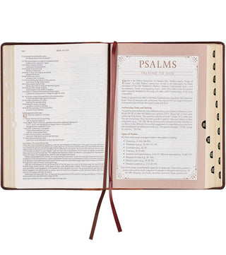 Open Bible showing the Psalms section 