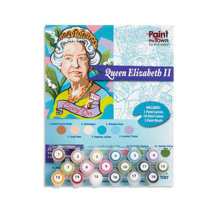Paint the Town by Numbers Arts & Crafts Queen Elizabeth II Paint by Number Kit 8”x10”
