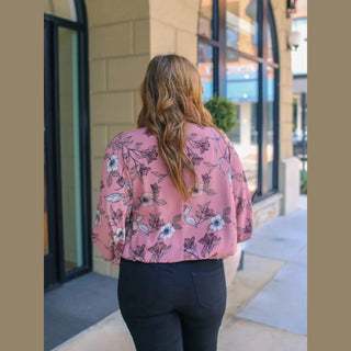 Rose Floral Dolman Top
