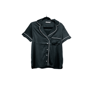 Satin notch collar pj top