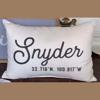 Snyder Heritage Coordinates Pillow
