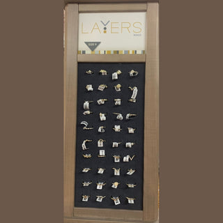 stackable gold/silver rings