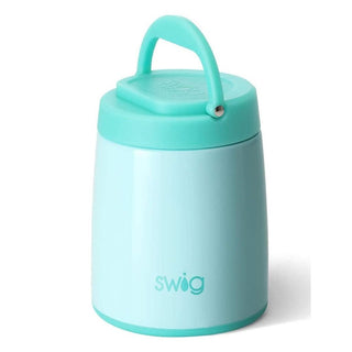 Mint green Swig Sea Glass 14oz insulated hot pot with silicone lid and handle