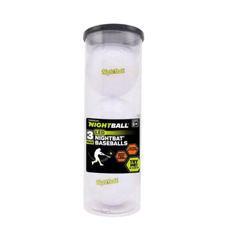 Tangle Nightball 3-pack light-up baseballs in clear tube with motion activated LED feature