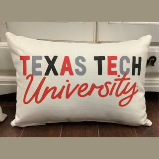 Collegiate Tones Texas Tech Pillow