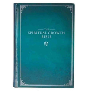 Blue book titled 'The Spiritual Growth Bible' 