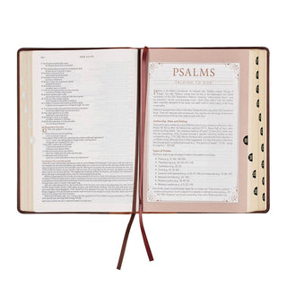 Open Bible showing the Psalms section 