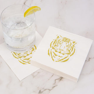 Tiger cocktail napkins