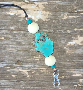 Turquoise Chunk freshie hanger