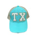 Distressed Aqua with white TX