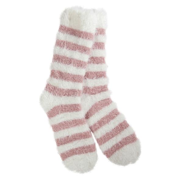 Adult Fuzzy Stripe Socks