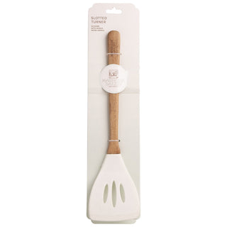 White Silicone Slotted Turner
