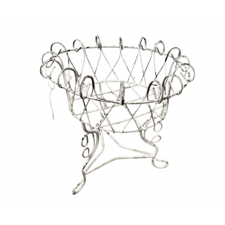 White Wire Planter
