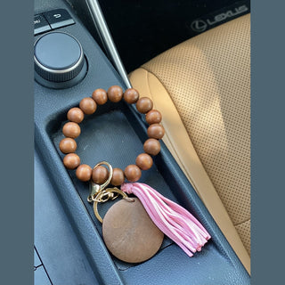 Wooden Beads Keychain