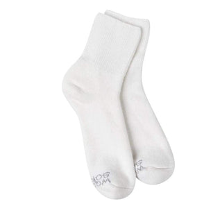 World Softest Crew Socks White