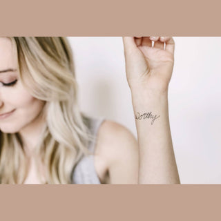 worthy temporary tattoo