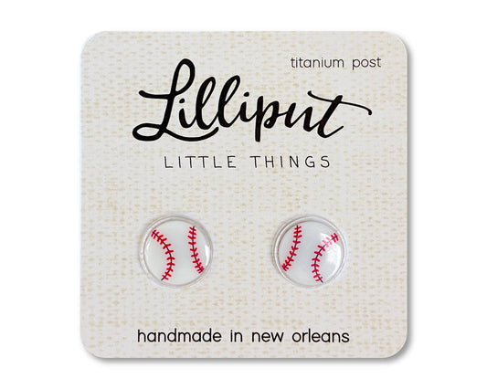 baseball earrings