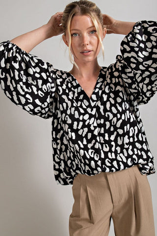 Animal print top