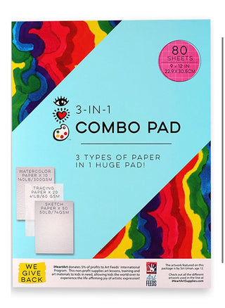 Bright Stripes Arts & Crafts i Heart Art Combo Pad