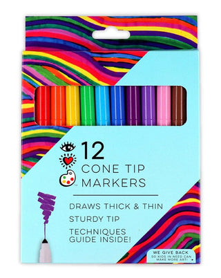 Bright Stripes Arts & Crafts I Heart Art Cone Tip Markers