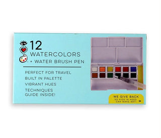Bright Stripes Arts & Crafts i Heart Art Watercolors & Pen Set
