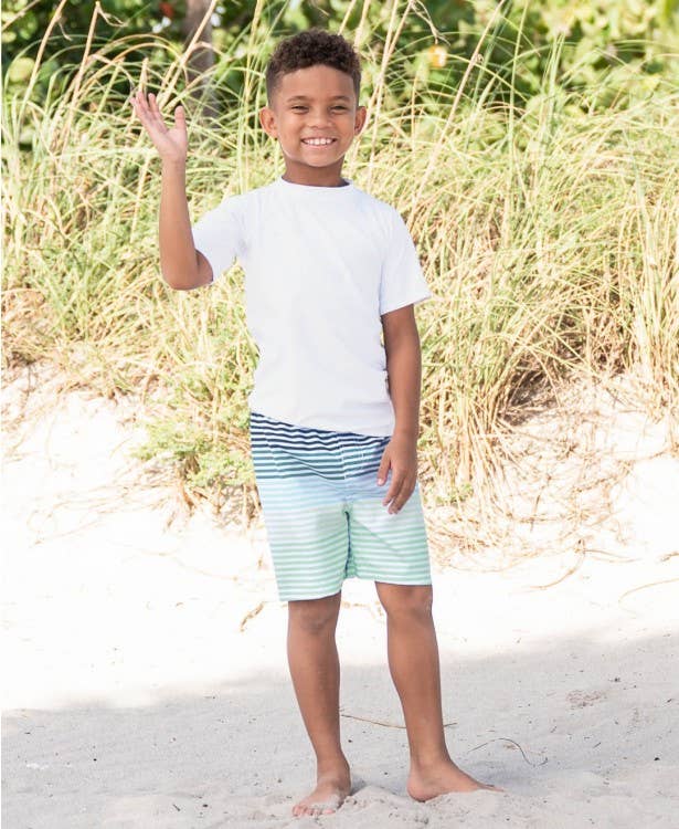 coastal stripe swim trunks